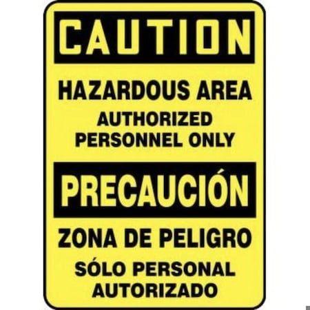 Accuform BILINGUAL OSHA CAUTION SAFETY SIGN SBMADM636XV SBMADM636XV
